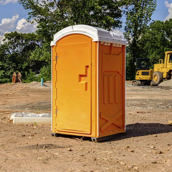 how often are the porta potties cleaned and serviced during a rental period in Rushville Missouri